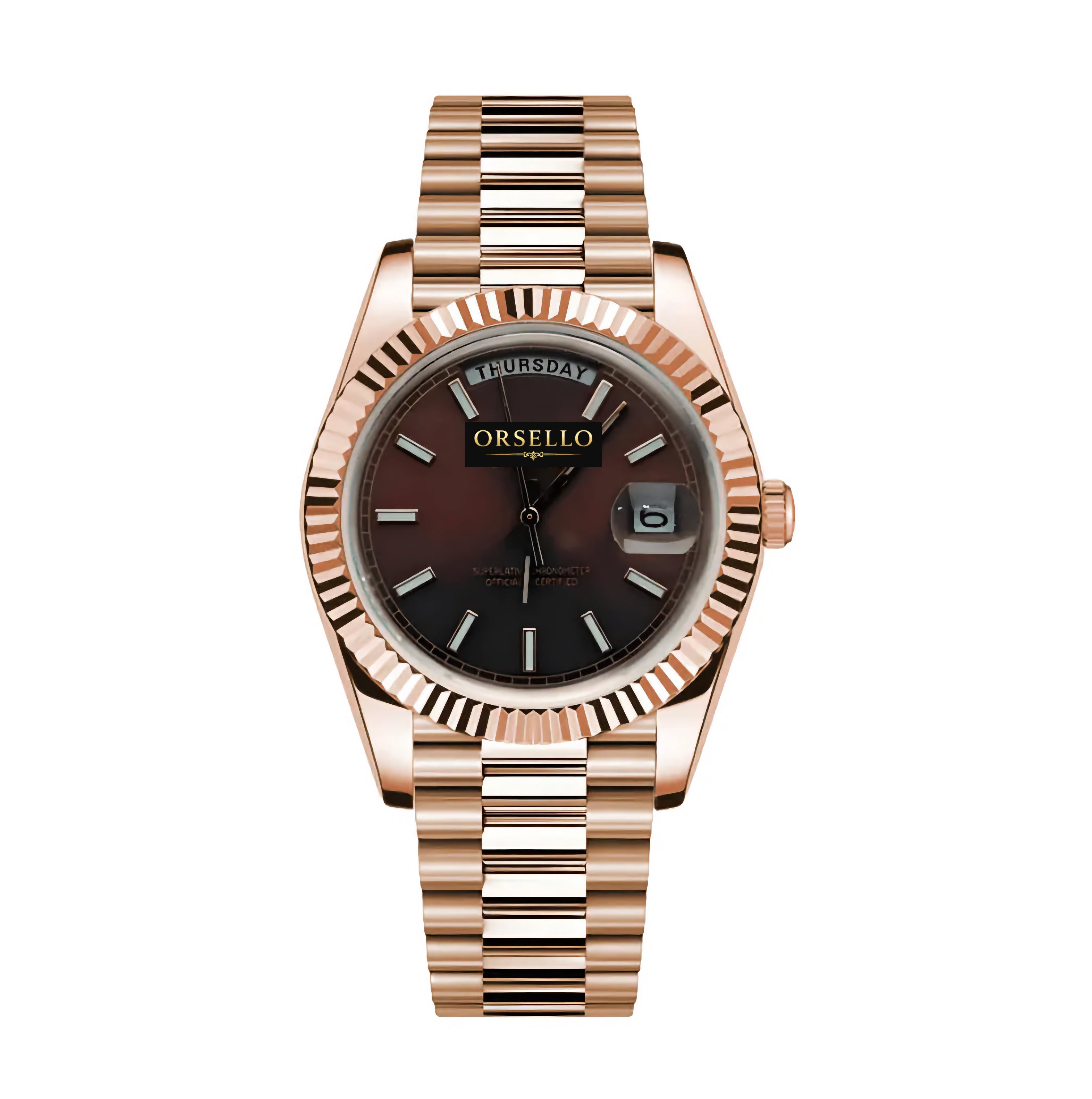 CLASSIC DAY & DATE | Rose Gold Chocolate