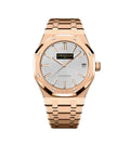 OCTAGONAL STEEL | Rose Gold - White