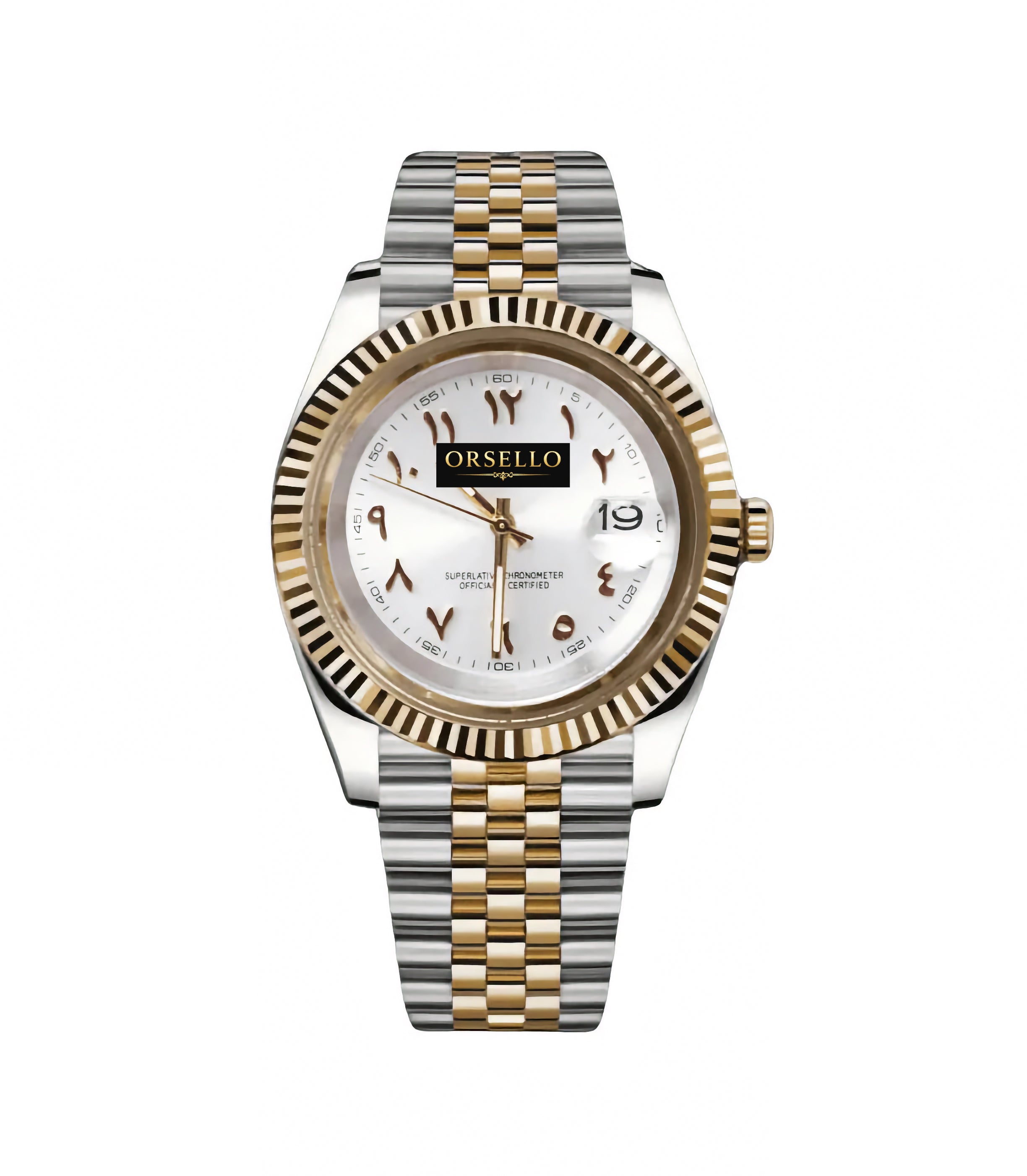 CLASSIC DATE | Two-Tone Arabic Pure White
