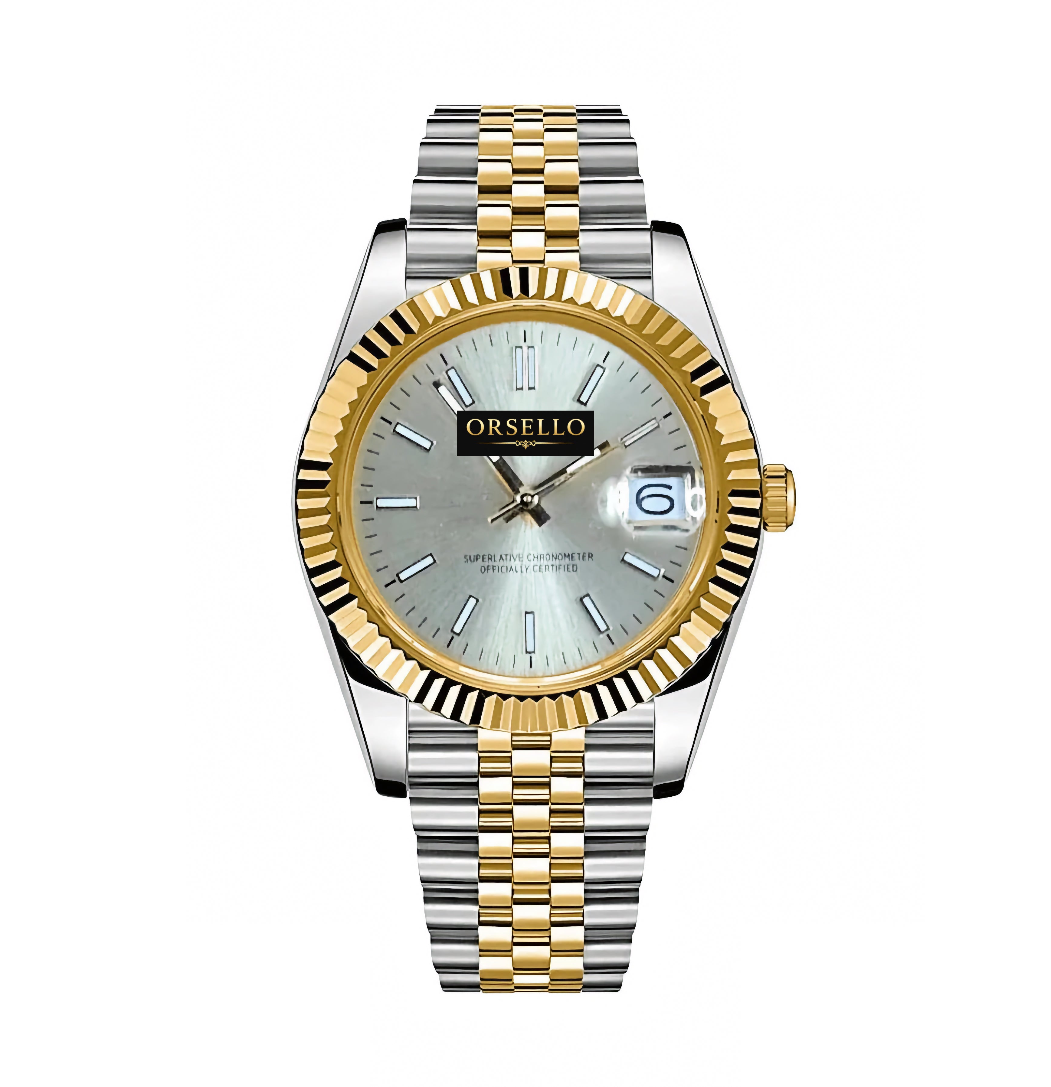 CLASSIC DATE | Two-Tone Classic White