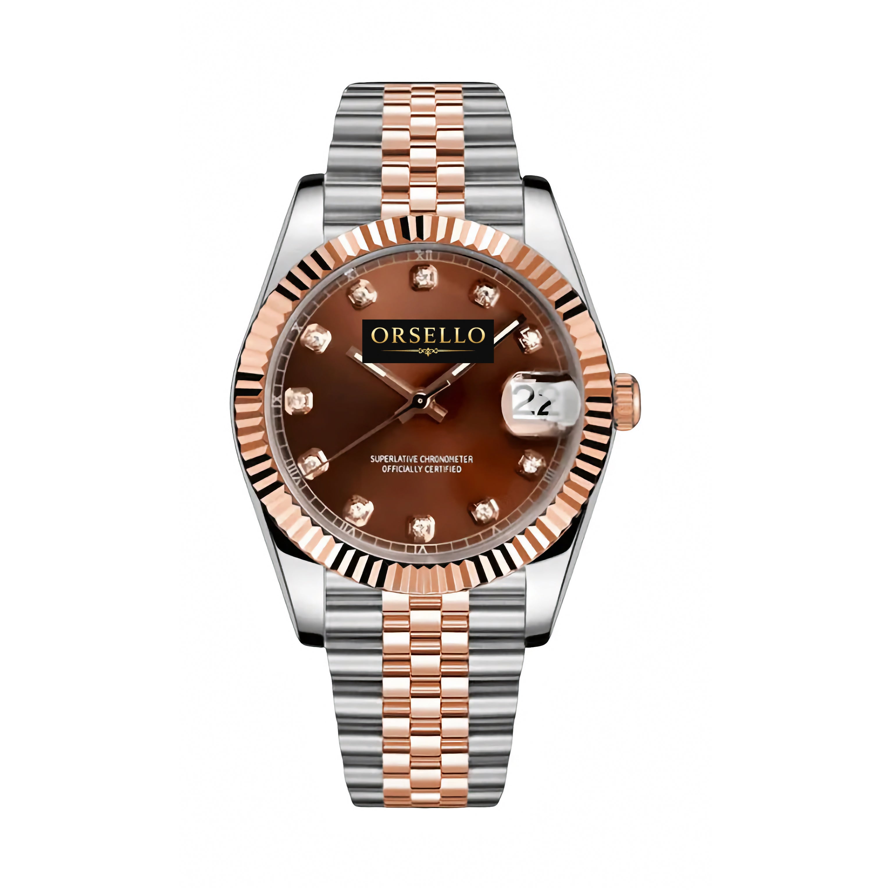 CLASSIC DATE | Two-Tone Crystal Champagne